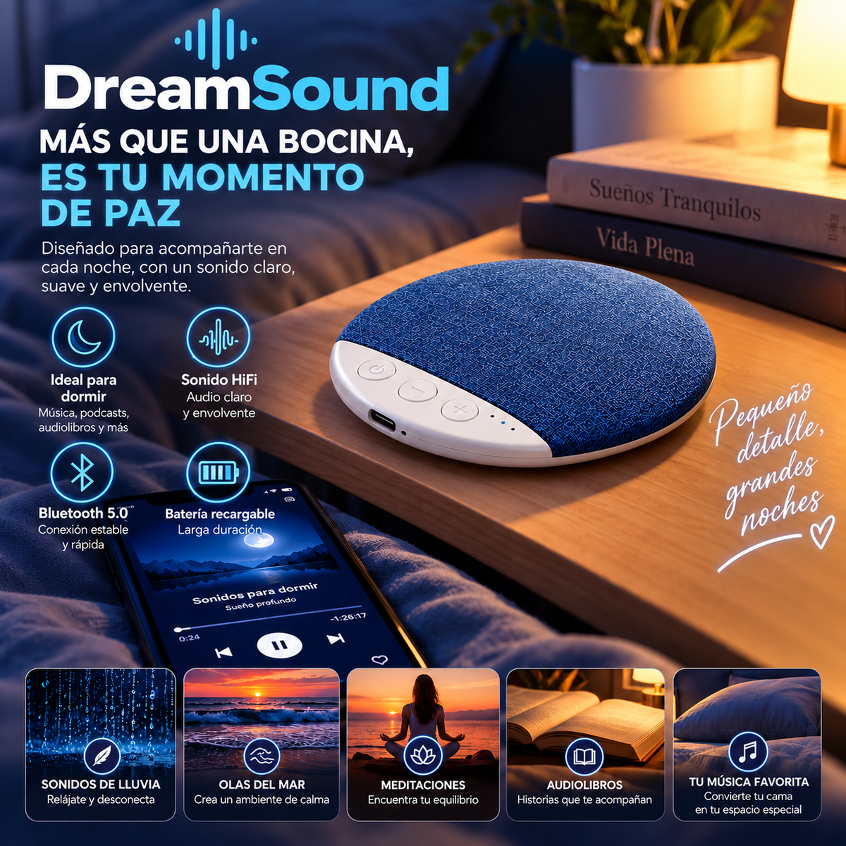 DreamSound | Bocina Bluetooth para Almohada