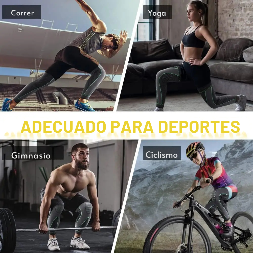 PowerKnee - 2 Rodilleras de Compresión para deporte y recuperación.